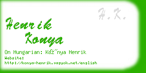 henrik konya business card